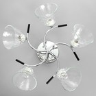 Люстра "Лиза" 5х60Вт Е27 хром 55х55х24см - фото 49315370