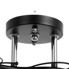 Люстра "Лиза" 2х60Вт Е27 черный/хром 45х18х24см - фото 40549567