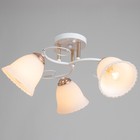 Люстра "Луиза" 3х60Вт Е27 золото/белый 48х48х24см - фото 47645983