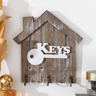 Крючки декоративные дерево "Ключ от дома" МИКС 15х0,8х15,6 см - фото 9839746