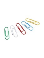 Скрепки канцелярские ErichKrause, 28 мм, 100 шт., цветные с виниловым покрытием, картонная упаковка, МИКС 1013700