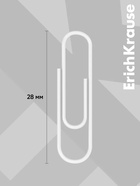 Скрепки канцелярские ErichKrause, 28 мм, 100 шт., цветные с виниловым покрытием, картонная упаковка, МИКС - Фото 4