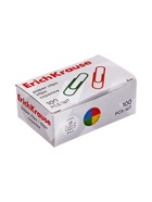 Скрепки канцелярские ErichKrause, 28 мм, 100 шт., цветные с виниловым покрытием, картонная упаковка, МИКС - Фото 7