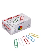 Скрепки канцелярские ErichKrause, 28 мм, 100 шт., цветные с виниловым покрытием, картонная упаковка, МИКС - Фото 9