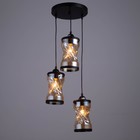 Светильник SVK "Министр" 3х60Вт Е27 черный 33х33х100см - фото 22148431