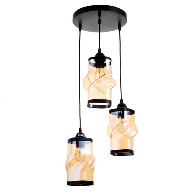 Светильник SVK «Граница» 3×60 Вт Е27 черный 35×35×100 см