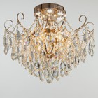 Люстра 6х60Вт Е27 +LED ПДУ золото 56х56х47см SVK 9567474