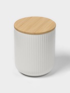 Набор банок фарфоровых для сыпучих на бамбуковой подставке BellaTenero, 7 предметов: 4 банки 200 мл, 3 банки 540 мл, белые - Фото 8