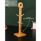 Набор кружек на бамбуковой подставке BellaTenero «Тюльпан», 6 предметов: 300 мл, фарфор, белый - Фото 2