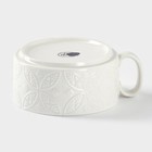 Набор чайный BellaTenero «Орнамент», 3 предмета: чайник 400 мл, кружка 280 мл, фарфор, бамбуковая подставка, белый - Фото 5