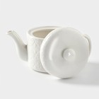 Набор чайный BellaTenero «Орнамент», 3 предмета: чайник 400 мл, кружка 280 мл, фарфор, бамбуковая подставка, белый - Фото 6