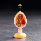 Сувенир "Икона Святой Николай Угодник", с крестом, на подставке, селенит - фото 10936732