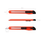 Нож канцелярский 9 мм, Erich Krause STANDARD, с системой фиксации лезвия push-lock и насадкой для безопасного отделения сегмента лезвия, МИКС - Фото 3