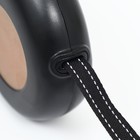 Рулетка "Минимум", 3 м, вес животного до 15 кг, чёрно-золотая - фото 22149408