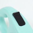 Рулетка с принтом "Щенок", 5 м, чёрно-мятная - фото 34745509