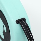 Рулетка с принтом "Щенок", 5 м, чёрно-мятная - фото 34903566