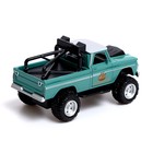 Джип металлический «Пикап», открываются двери, инерция, 1:36, свет и звук, цвет зелёный - фото 22149456