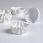 Форма для выпечки кексов бумажная UPAK LAND, 3.5×2 см, одноразовая, белая - Фото 1