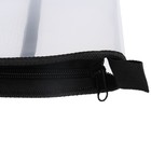 Папка на молнии с 3-х сторон А4, 450мкм, прозрачная с разделительной сеткой, с черным кантом - фото 24302221