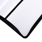 Папка на молнии с 3-х сторон А4, 450мкм, прозрачная с разделительной сеткой, с черным кантом - фото 24302223