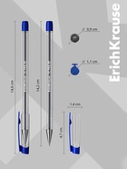 Ручка шариковая ErichKrause. ULTRA-20, синий стержень, игольчатый узел 0.7 мм - Фото 3