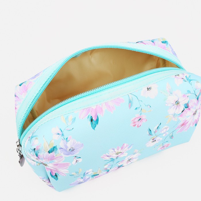 Косметичка на молнии, цвет голубой 34432