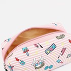 Косметичка на молнии, цвет розовый - Фото 3