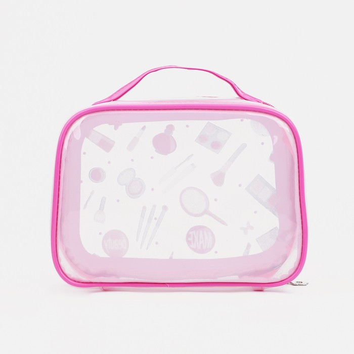 Косметичка на молнии, цвет фуксия 34436