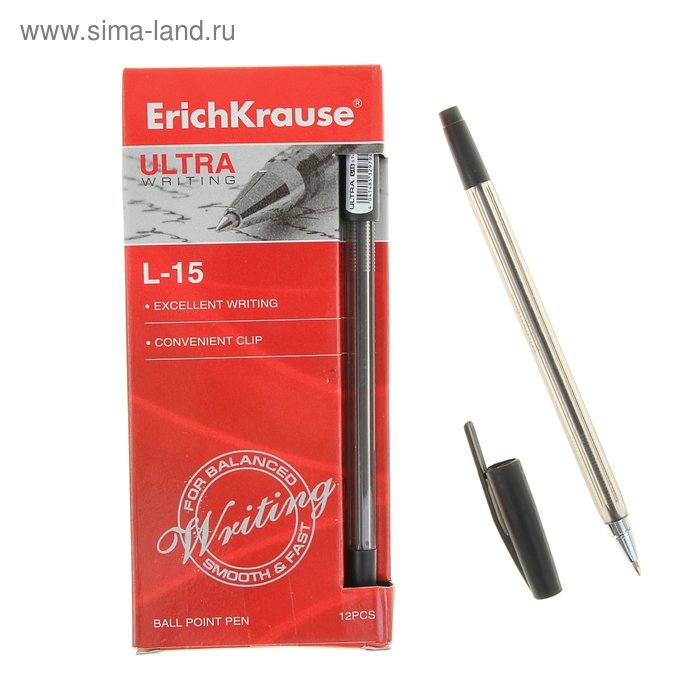 Ручка шариковая Erich Krause ULTRA L-15 стержень черный, узел 0.7мм, EK 32979 - Фото 1