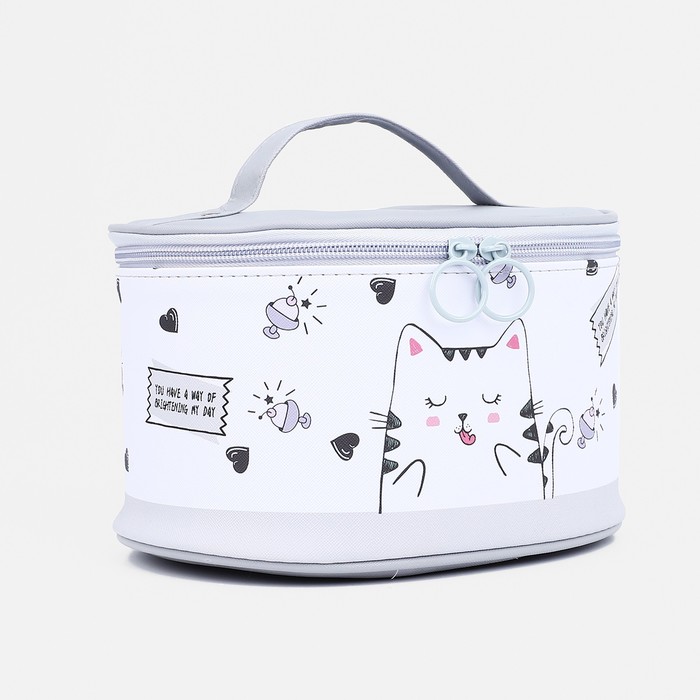 Набор косметичек 2 в 1 на молнии, цвет серый 34447