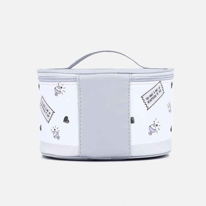 Набор косметичек 2 в 1 на молнии, цвет серый 34447