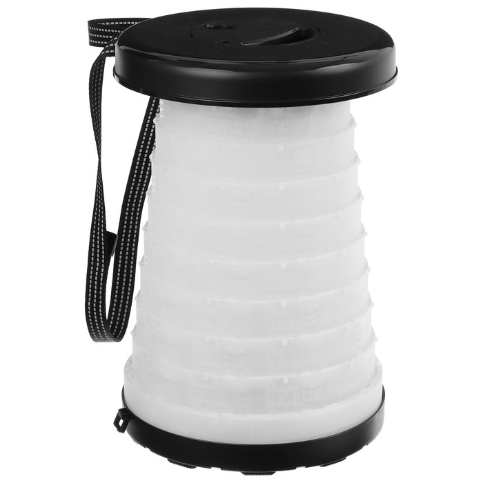 Табурет складной, походный, светодиодный, высота до 46 см, чёрный