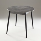 Стол раздвижной круглый «Орион мини», 800/1110×800×750 мм, ножки металл, черный/каспий тёмный - Фото 5