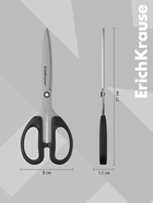 Ножницы ErichKrause Top Model, 21 см, блистер, увеличенная толщина лезвий, чёрные - Фото 4