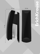 Степлер канцелярский № 10 ErichKrause ECO, до 20 листов, встроенный антистеплер, чёрный - Фото 2