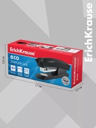 Степлер канцелярский № 10 ErichKrause ECO, до 20 листов, встроенный антистеплер, чёрный - Фото 3