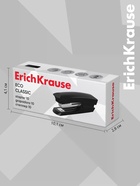 Степлер канцелярский № 10 ErichKrause ECO, до 20 листов, встроенный антистеплер, чёрный - Фото 3