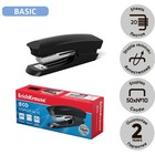 Степлер канцелярский № 10 ErichKrause ECO, до 20 листов, встроенный антистеплер, чёрный - Фото 3