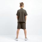 Комплект для мальчика (рубашка, шорты) MINAKU, зелёный, рост 164 см - Фото 3