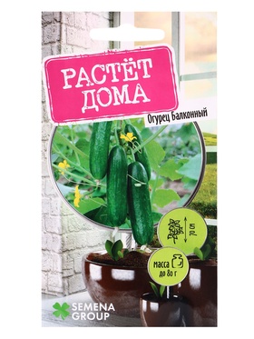 Семена "Растёт дома!" Огурец Балконный 5 шт. 9590496