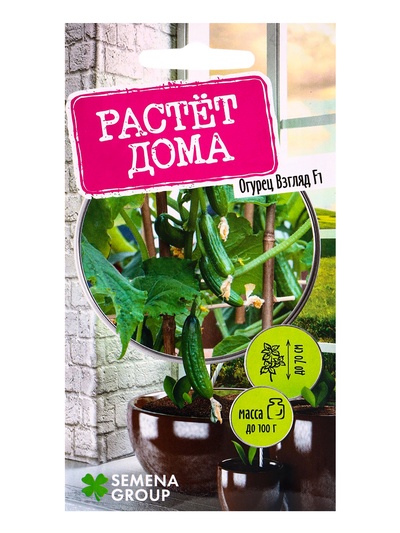 Семена "Растёт дома!" Огурец Взгляд, F1 5 шт.