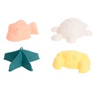 Набор игрушек для песочницы, 8 предметов: ведёрко, сито, совочек, грабли, 4 формочки - Фото 7