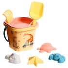 Набор игрушек для песочницы, 8 предметов: ведёрко, сито, совочек, грабли, 4 формочки - Фото 10