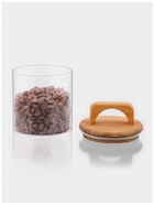 Банка для хранения сыпучих «Вуд», 600 мл, 10×14 см, с деревянной крышкой, стекло - Фото 2