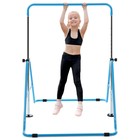 Гимнастическая перекладина детская с регулируемой высотой, цвет голубой - фото 22150834