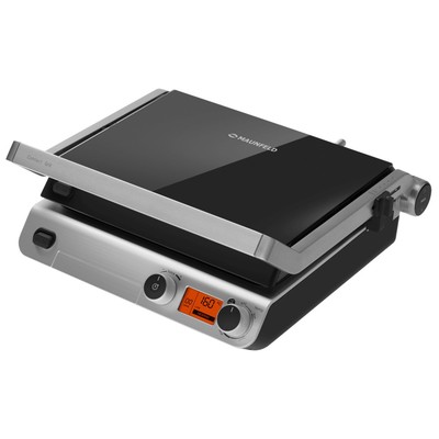 Гриль электрический MAUNFELD MF-1311B, 2000 Вт, антипригарное покрытие, 30x25 см, черный