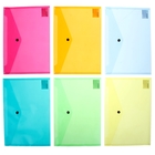 Папка-конверт на кнопке А4, VISIOLINE микс, EK 31021 - Фото 1