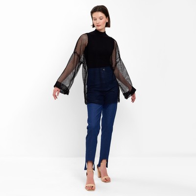 Платье сетка мини женская MINAKU, чёрное, размер 42-44