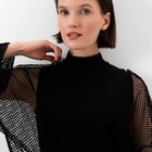 Платье сетка мини женская MINAKU, чёрное, размер 42-44 - Фото 4