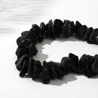 Бусины на нити галтовка необработанная "Турмалин чёрный", 38-40см - фото 10413549